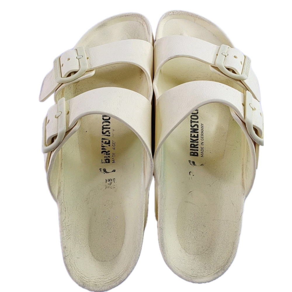 Birkenstock Sandals Arizona Eva Slip On Buckle Strap Slide Yellow Flats Ladies 7 - Picture 6 of 7